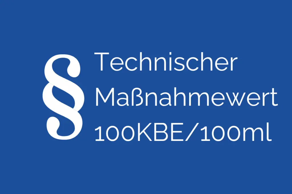 Technischer Maßnahmewert bei Legionellen - 100KBE/100ml